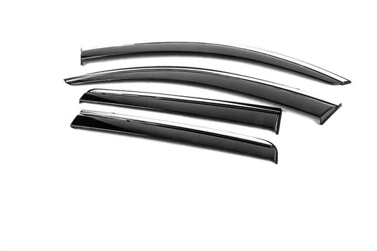 Window Deflectors with Chrome Trim Niken Luxury (4 pcs) for Mitsubishi Outlander 2012-2021 - image 2