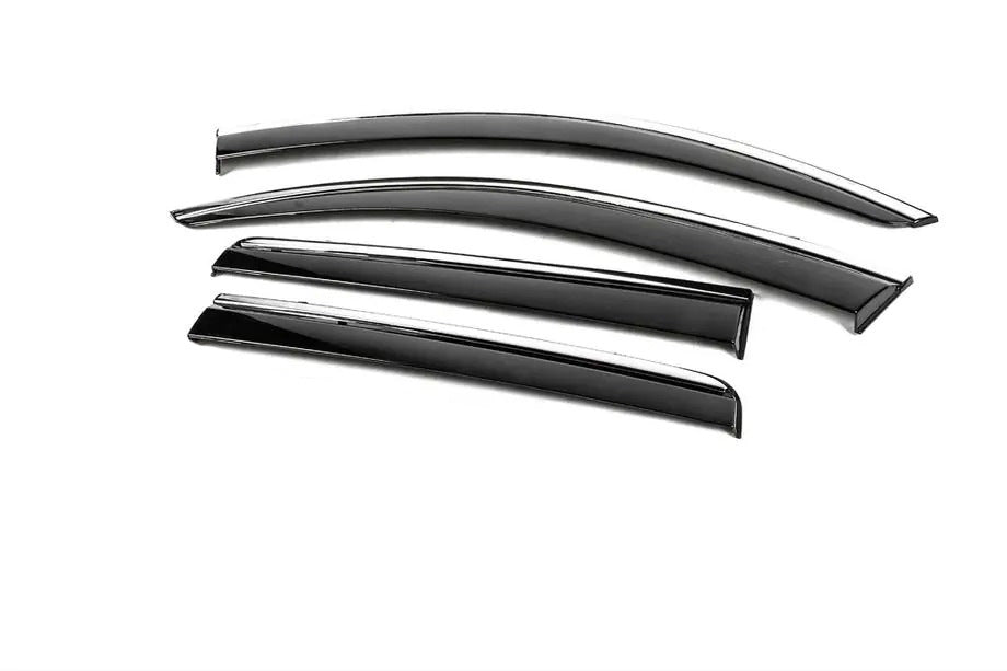 Window Deflectors with Chrome Trim Niken Luxury (4 pcs) for Mitsubishi Outlander 2012-2021 - image 2
