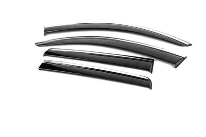 Window Deflectors with Chrome Trim Niken Luxury (4 pcs) for Mitsubishi Outlander 2012-2021 - image 2