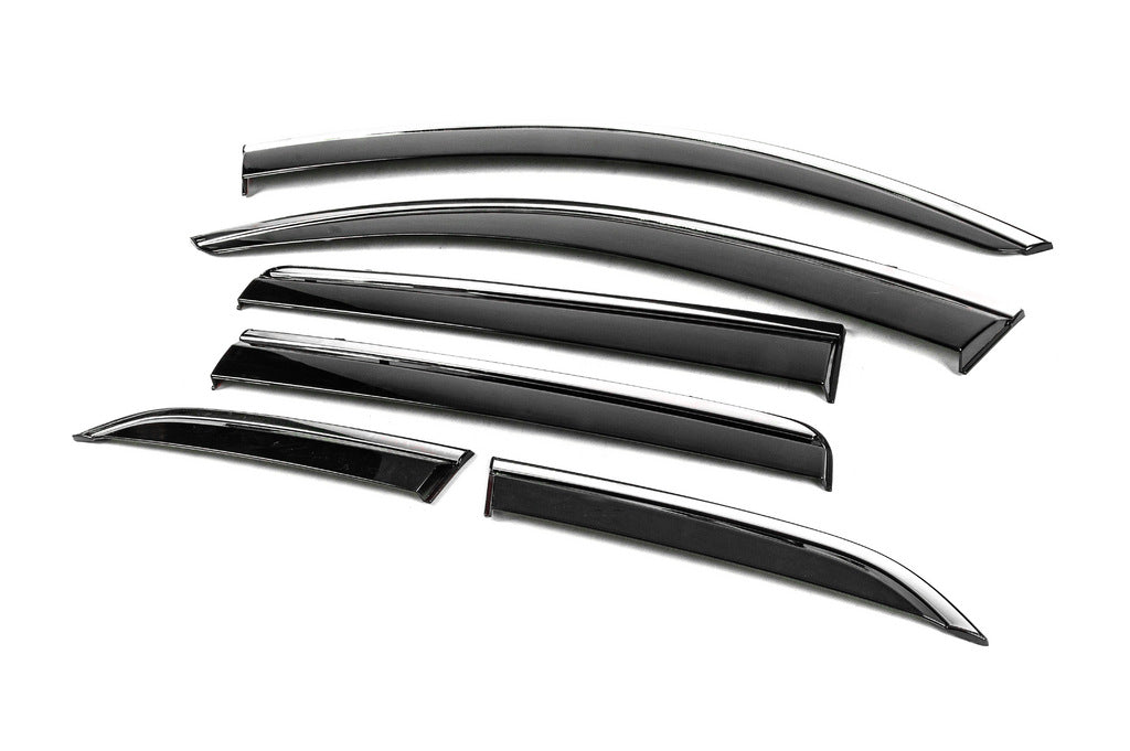 Window Deflectors with Chrome Trim Niken Luxury (6 pcs) for Mitsubishi Outlander 2012-2021 - image 2