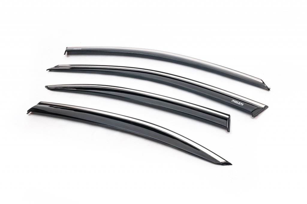 Window vents with chrome LiftBack (4 PCs, Niken) for Skoda Octavia III A7 2013-2019 - Reelken Auto