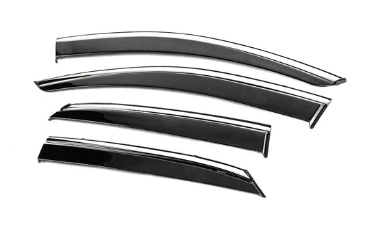 Window Deflectors with Chrome Trim Niken Luxury (4 pcs) for Lexus RX 2016-2022 - image 2