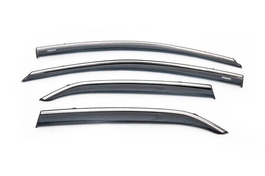 Window vents with chrome (4 PCs, Niken) for Toyota Corolla 2007-2013 - Reelken Auto