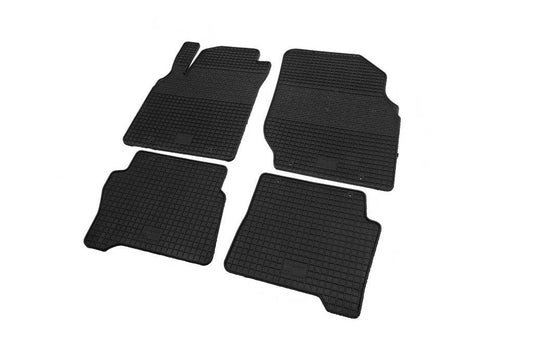 Rubber mats (4 pcs., Polytep) for Nissan Almera N16 2000-2006 - Reelken Auto