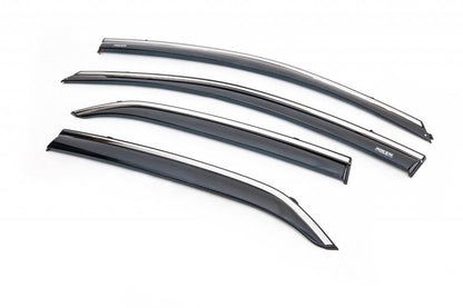 Window vents with chrome (4 PCs, Niken) for Toyota Corolla 2007-2013 - Reelken Auto