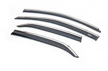 Window deflectors with chrome trim (4 pcs, Niken) for Toyota Corolla 2007-2013 - image 1
