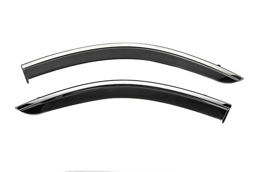 Window Deflectors with Chrome Trim Niken Luxury (2 pcs) for Dacia Dokker 2013-2022 - image 2