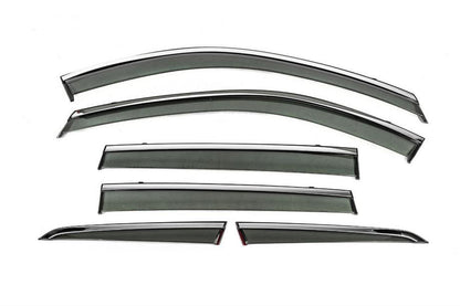 Window Deflectors with Chrome Trim Niken Luxury (For X-trail, 6 pcs) for Nissan X-trail T33/Rogue 2022- - image 1