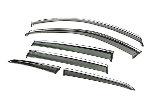 Window Deflectors with Chrome Trim Niken Luxury (For X-trail, 6 pcs) for Nissan X-trail T33/Rogue 2022- - image 2