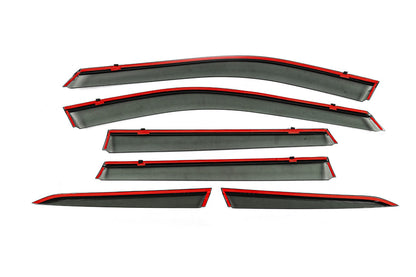 Window Deflectors with Chrome Trim Niken Luxury (For X-trail, 6 pcs) for Nissan X-trail T33/Rogue 2022- - image 3