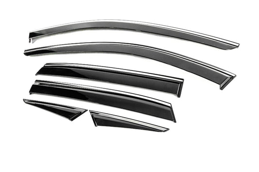 Niken Luxury chrome windbreakers (6 pcs) for Nissan Qashqai 2021↗ - image 2