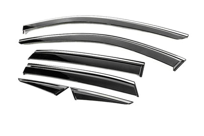 Window Deflectors with Chrome Trim Niken Luxury (6 pcs) for Nissan Qashqai 2021- - image 2