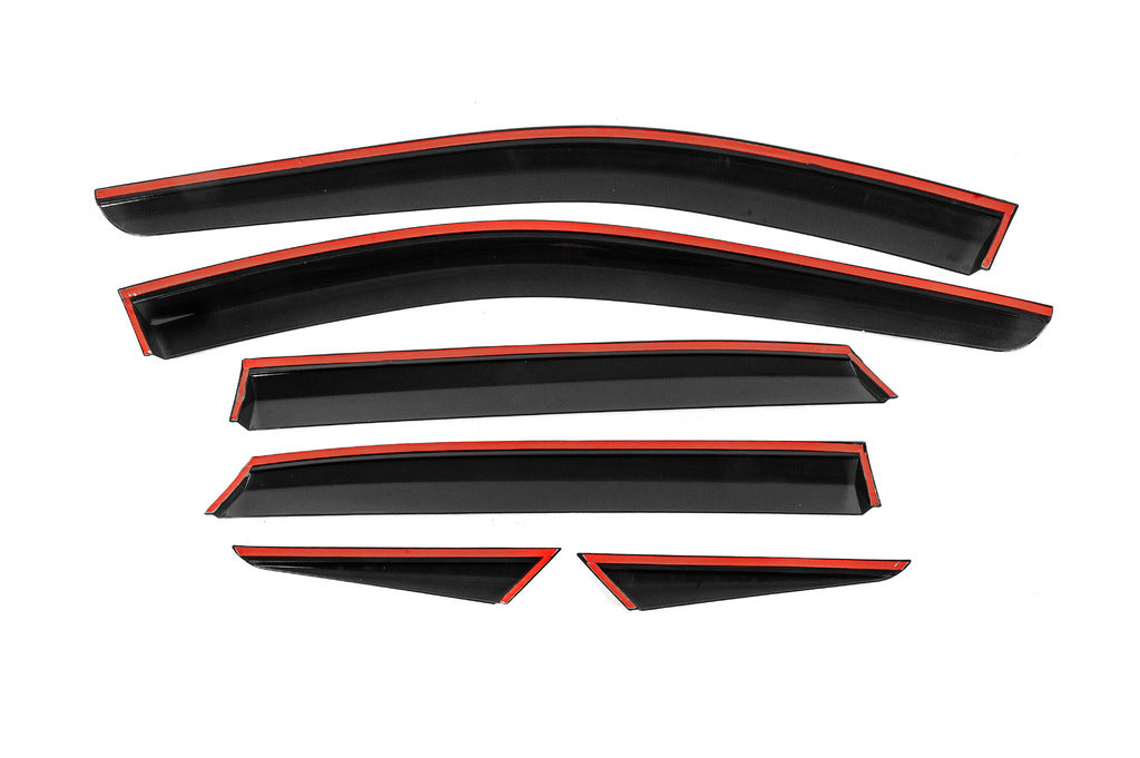 Window Deflectors with Chrome Trim Niken Luxury (6 pcs) for Nissan Qashqai 2021- - image 3