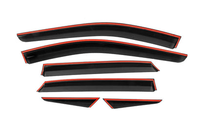Window Deflectors with Chrome Trim Niken Luxury (6 pcs) for Nissan Qashqai 2021- - image 3