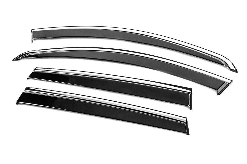 Window Deflectors with Chrome Trim Niken Luxury (4 pcs) for Renault Duster 2008-2017 - image 2