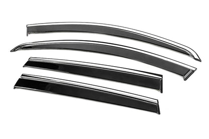 Window Deflectors with Chrome Trim Niken Luxury (4 pcs) for Renault Duster 2008-2017 - image 2