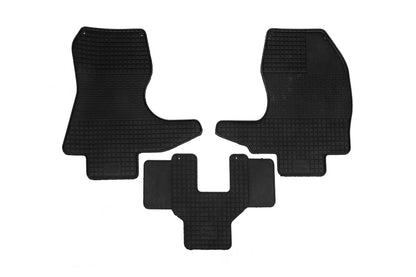 Rubber Floor Mats (3 pcs, Polytep) for Ford Transit 1986-1991 - image 1