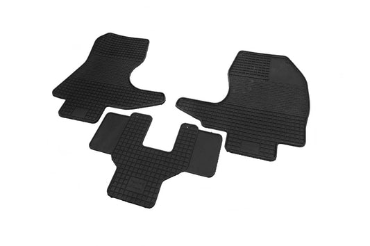 Rubber Floor Mats (3 pcs, Polytep) for Ford Transit 1986-1991 - image 2