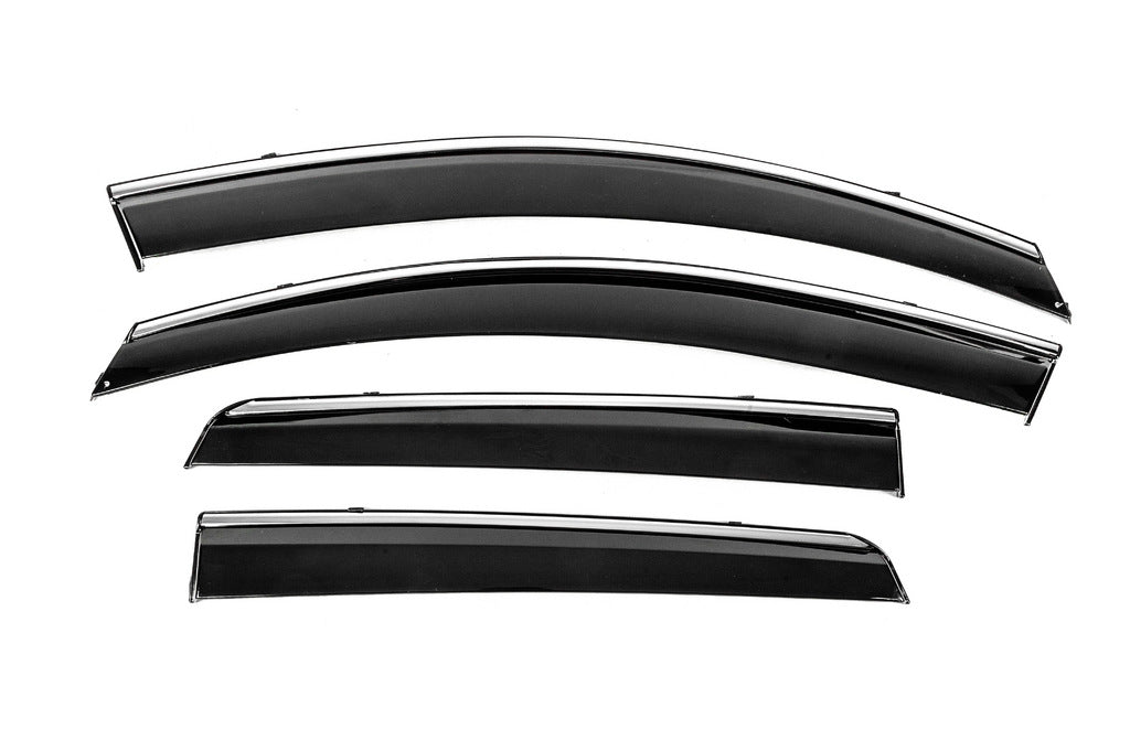 Window Deflectors with Chrome Trim Niken Luxury (4 pcs) for Nissan Qashqai 2007-2010 - image 1