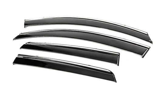 Window Deflectors with Chrome Trim Niken Luxury (4 pcs) for Nissan Qashqai 2010-2014 - image 2