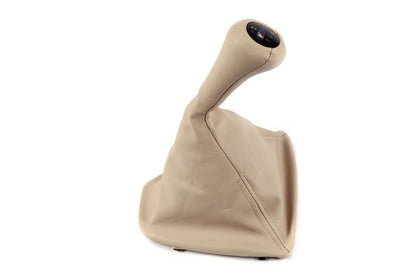 Gear shift knob with boot 25118037308 beige (6-speed) for BMW 3 Series E90/E91 2005-2011 - image 1