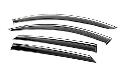 Window Deflectors with Chrome Trim Niken Luxury (4 pcs) for Dacia Logan MCV 2013-2020 - image 2