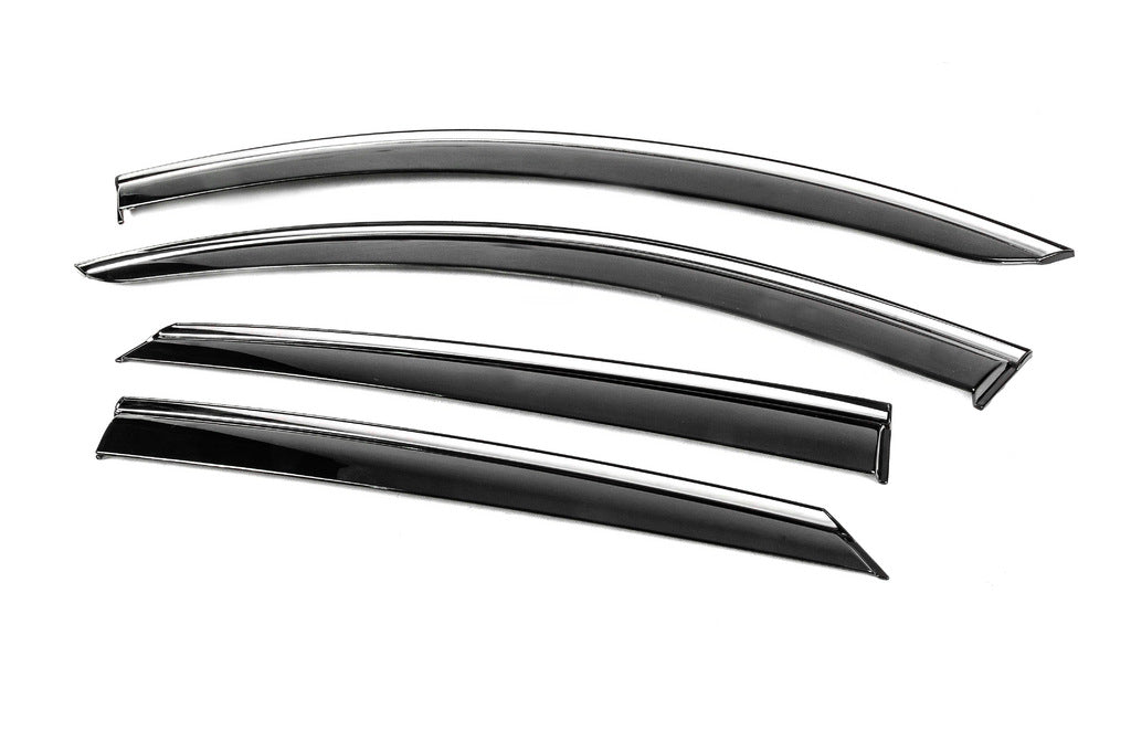Window Deflectors with Chrome Trim Niken Luxury (4 pcs) for Dacia Logan MCV 2013-2020 - image 2