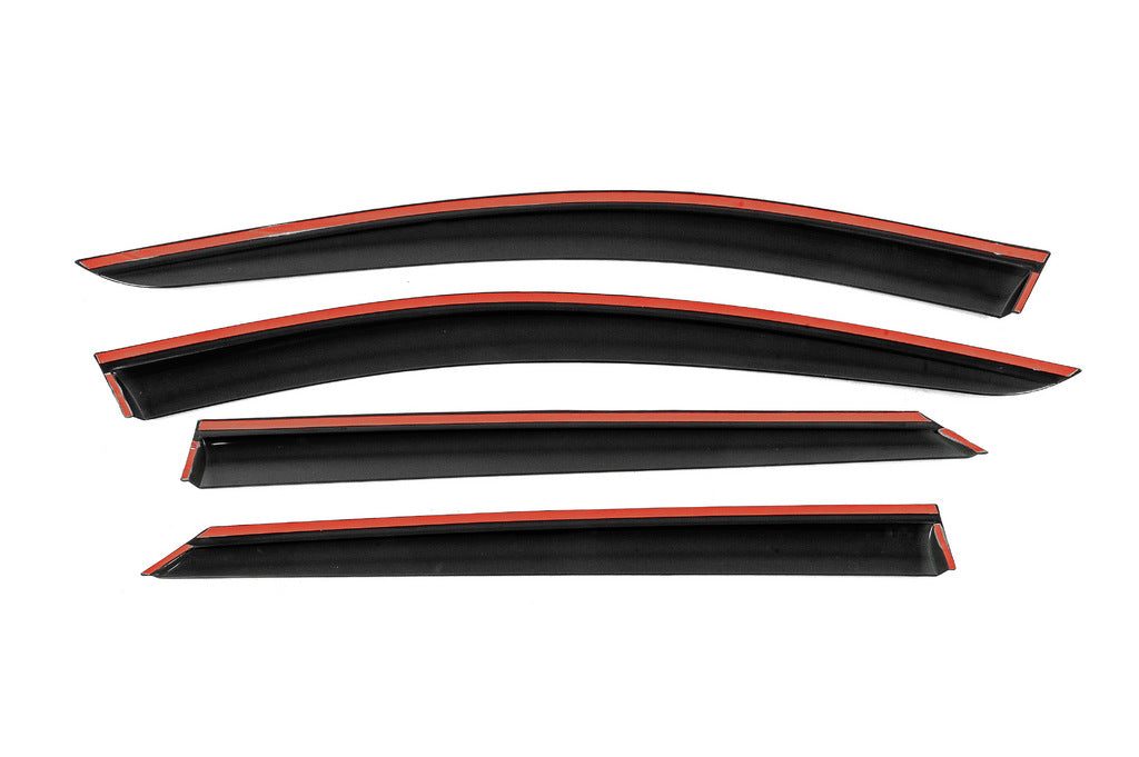 Window Deflectors with Chrome Trim Niken Luxury (4 pcs) for Dacia Logan MCV 2013-2020 - image 3