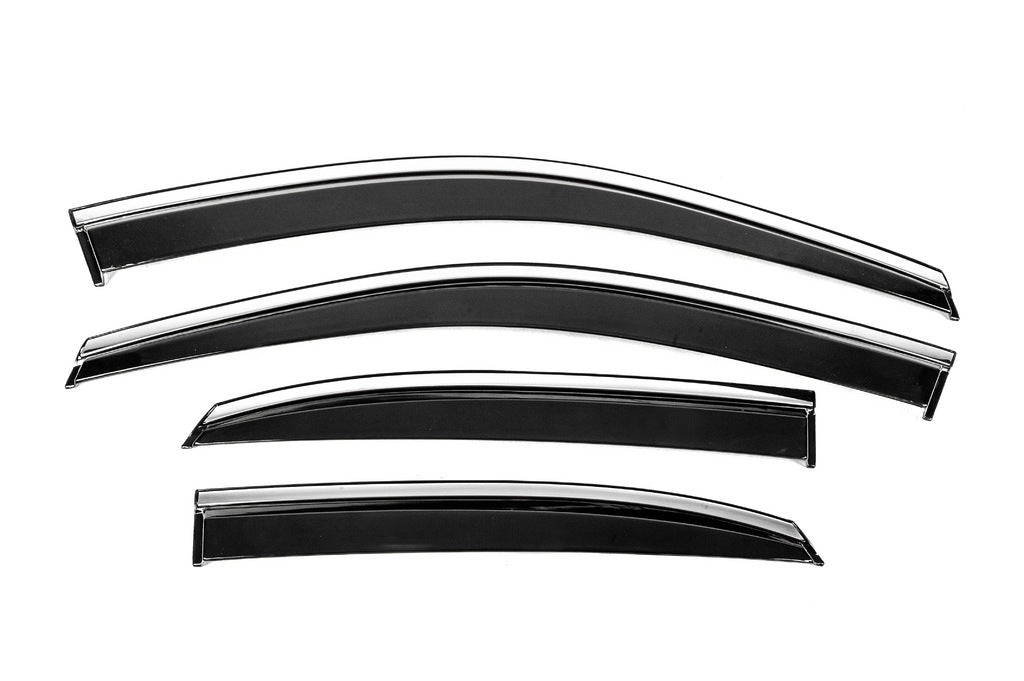 Window Deflectors with Chrome Trim Niken Luxury (4 pcs) for Lexus RX 2009-2015 - image 1