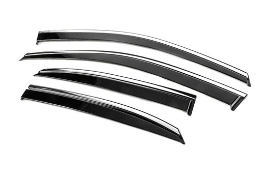 Window Deflectors with Chrome Trim Niken Luxury (4 pcs) for Lexus RX 2009-2015 - image 2