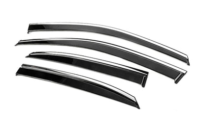 Window Deflectors with Chrome Trim Niken Luxury (4 pcs) for Lexus RX 2009-2015 - image 2