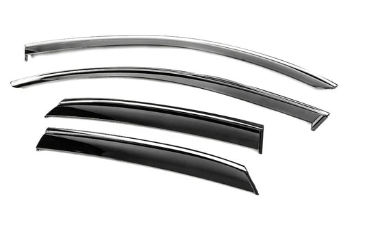 Window Deflectors with Chrome Trim Niken Luxury (4 pcs) for Lexus RX 2022- - image 2