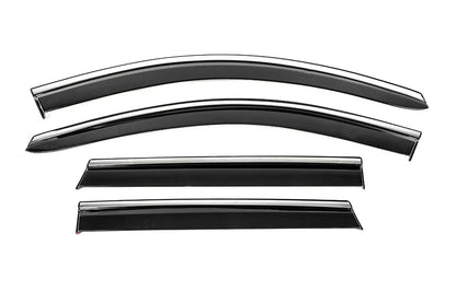 Window Deflectors with Chrome Trim Niken Luxury (4 pcs) for Nissan Qashqai 2014-2021 - image 2