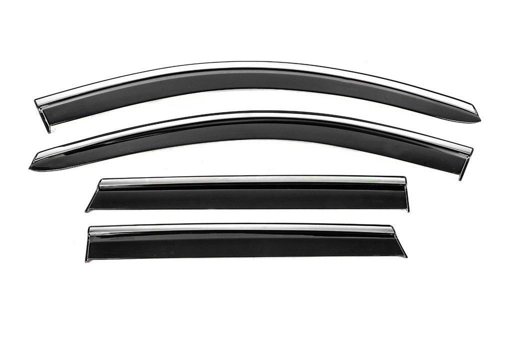 Window Deflectors with Chrome Trim Niken Luxury (4 pcs) for Nissan Qashqai 2014-2021 - image 2