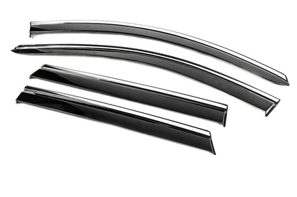 Window Deflectors with Chrome Trim Niken Luxury (4 pcs) for Nissan Qashqai 2014-2021 - image 6