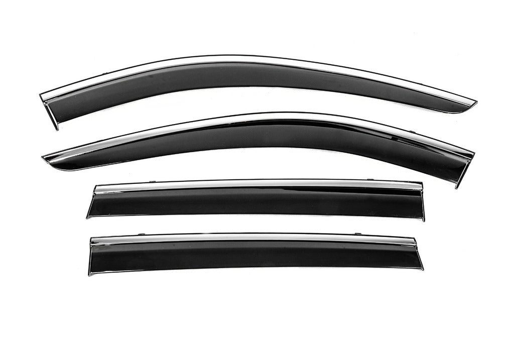 Window Deflectors with Chrome Trim Niken Luxury (4 pcs) for Nissan X-trail T32/Rogue 2014-2021 - image 1