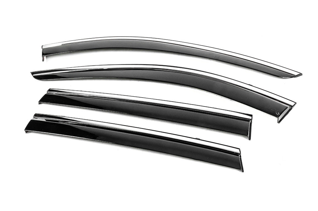 Window Deflectors with Chrome Trim Niken Luxury (4 pcs) for Nissan X-trail T32/Rogue 2014-2021 - image 2