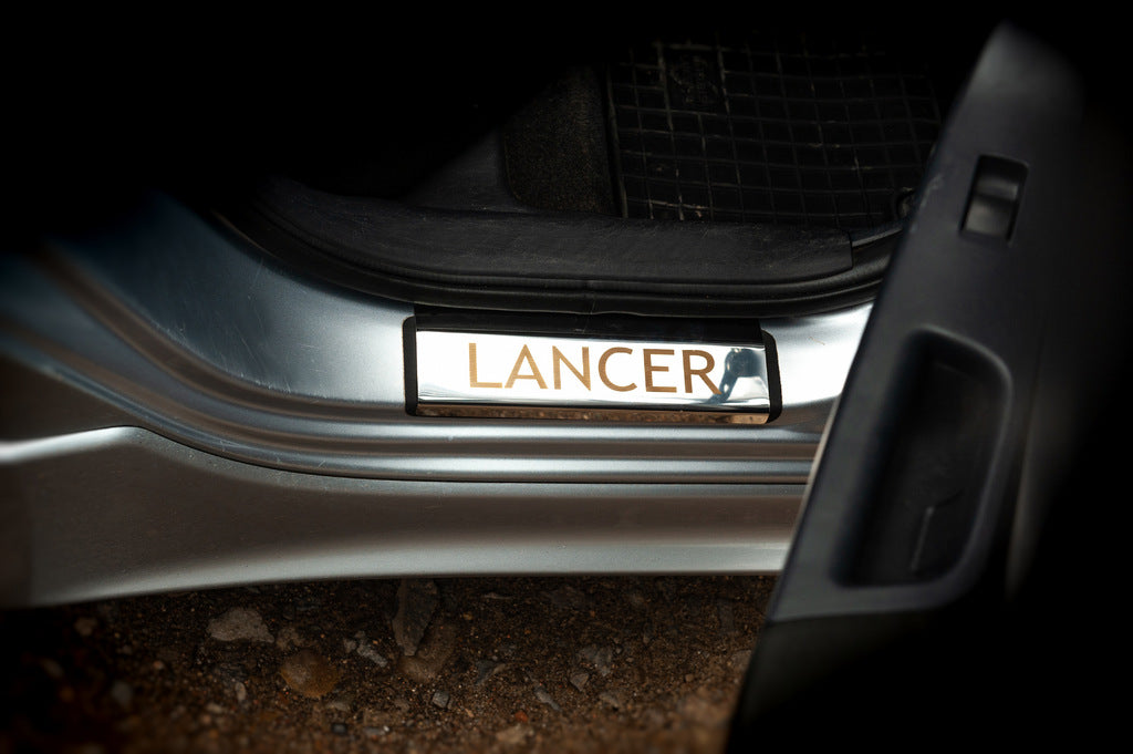 Door Sill Protectors Carmos Stainless Steel 4 pcs for Mitsubishi Lancer X 2008- - image 3