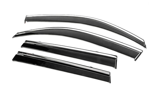 Window Deflectors with Chrome Trim Niken Luxury (4 pcs) for Nissan X-trail T31 2007-2014 - image 2