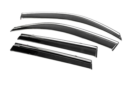Window Deflectors with Chrome Trim Niken Luxury (4 pcs) for Nissan X-trail T31 2007-2014 - image 2