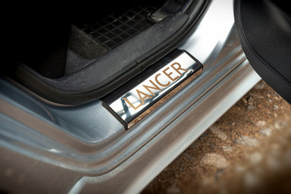 Door Sill Protectors Carmos Stainless Steel 4 pcs for Mitsubishi Lancer X 2008- - image 4