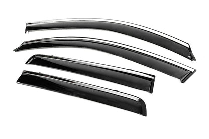 Window Deflectors with Chrome Trim Niken Luxury (4 pcs) for Mitsubishi Outlander 2006-2012 - image 2