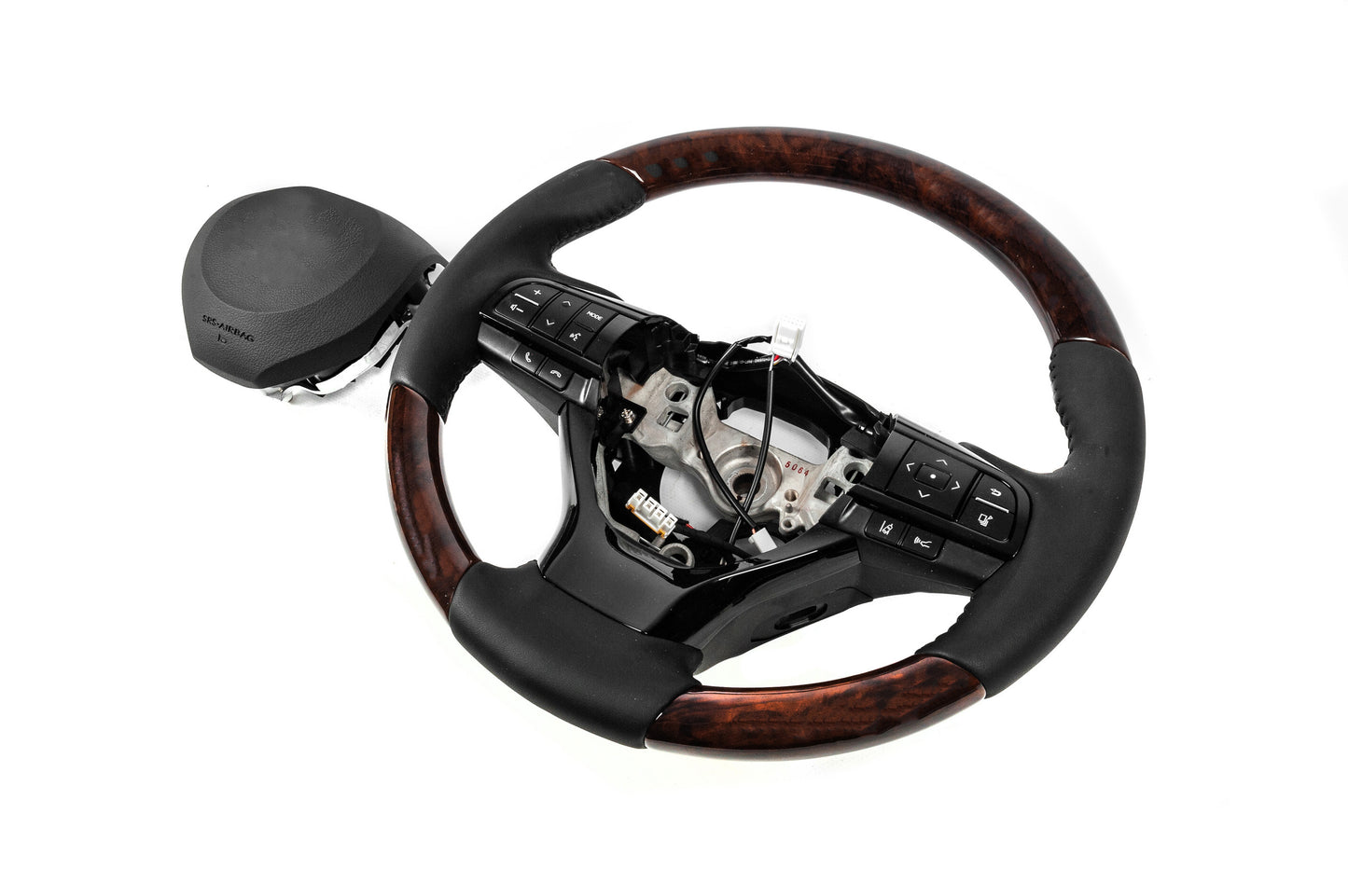 Steering wheel assembly (with heating, wood finish) for Lexus LX570/450d 2008-2022 - image 7