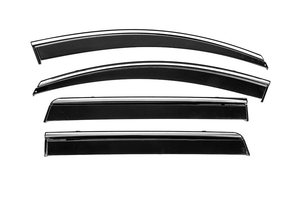 Window Deflectors with Chrome Trim Niken Luxury (4 pcs) for Mitsubishi Pajero Sport 2015- - image 1