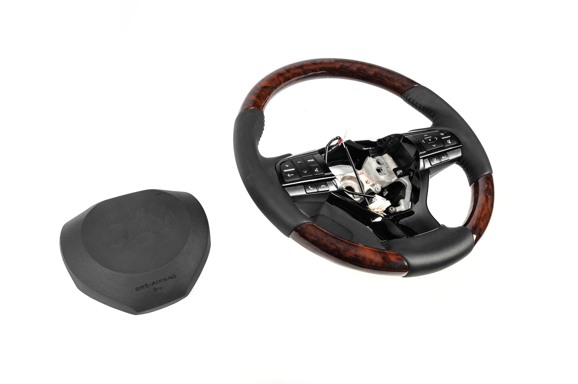 Steering wheel assembly (with heating, wood finish) for Lexus LX570/450d 2008-2022 - image 8