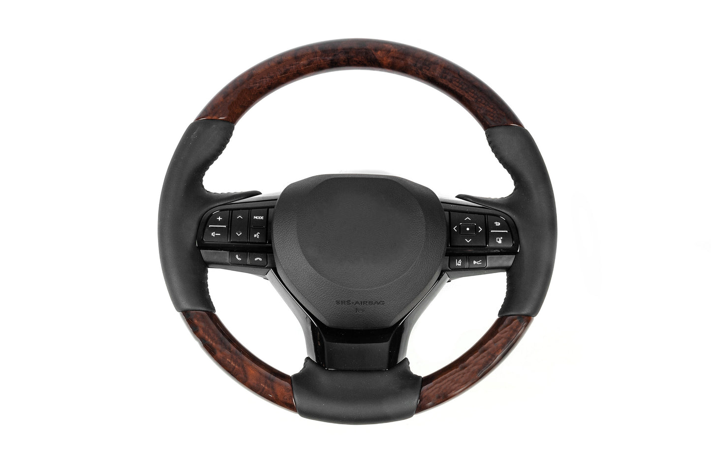 Steering wheel assembly (with heating, wood finish) for Lexus LX570/450d 2008-2022 - image 1