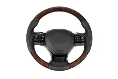 Steering wheel assembly (with heating, wood finish) for Lexus LX570/450d 2008-2022 - image 1