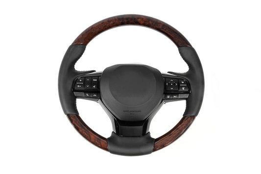 Steering wheel assembly (with heating, wood finish) for Lexus LX570/450d 2008-2022 - image 1