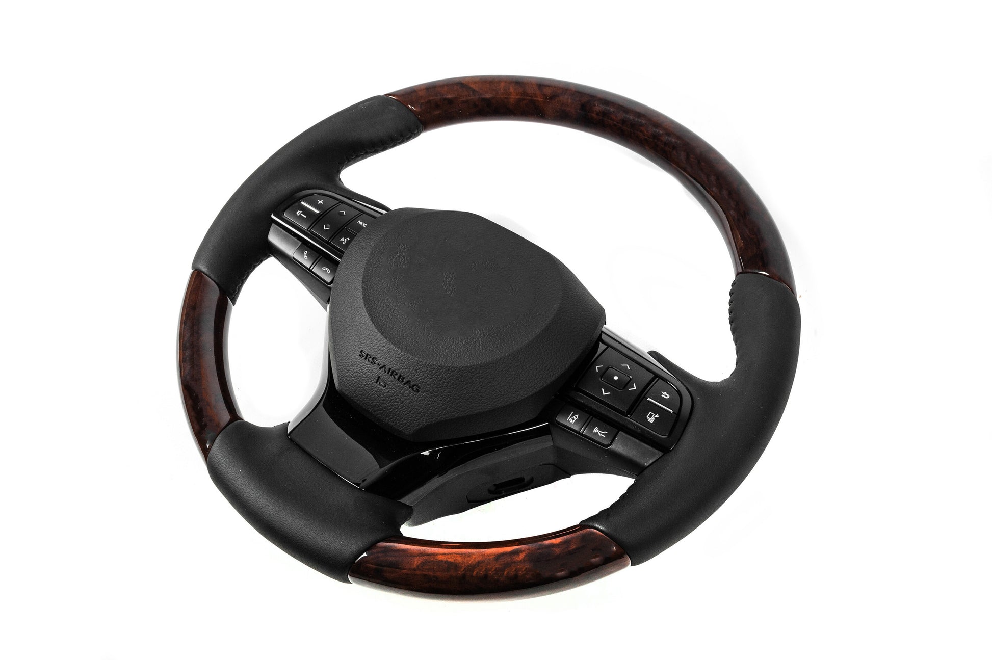 Steering wheel assembly (with heating, wood finish) for Lexus LX570/450d 2008-2022 - image 3