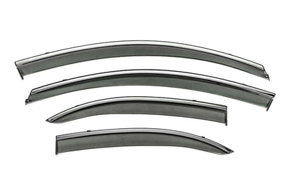 Window Deflectors with Chrome Trim Niken Luxury (4 pcs) for Mitsubishi Lancer X 2008- - image 2